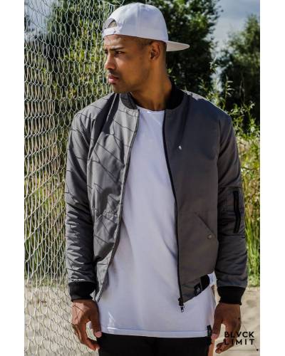Bomber jacket men's Street gray