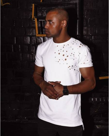 Hole T-shirt - White