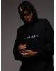 Худи OVERSIZE с вышивкой СКАНДАЛ черный