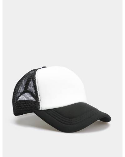 Cap grid female black and white