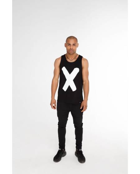 Майка чоловіча принт Х чорна