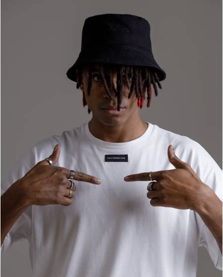 Black panama with embroidery blvck black