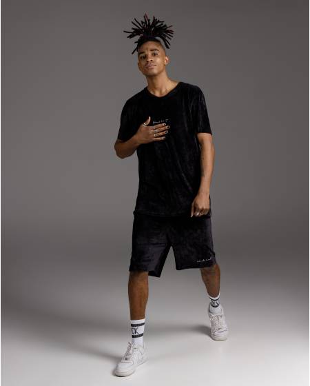 Shorts velor script black