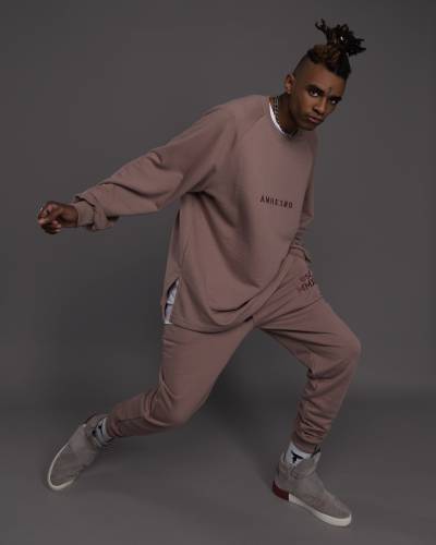 Штаны мужские OVERSIZE с вышивкой est. MMXIII мокко