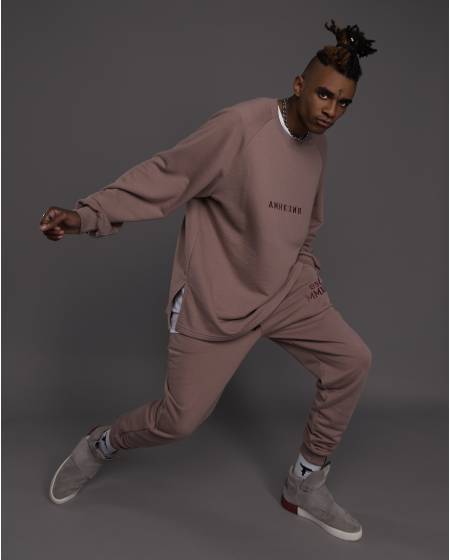 Штаны мужские OVERSIZE с вышивкой est. MMXIII мокко