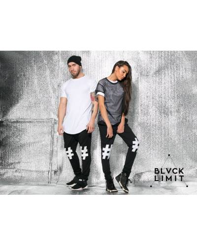 Штаны мужские спортивыне принт # черные