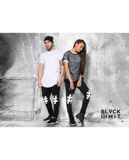 Штани чоловічі спортивыне принт # чорні