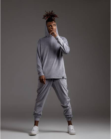 Штаны велюр серые