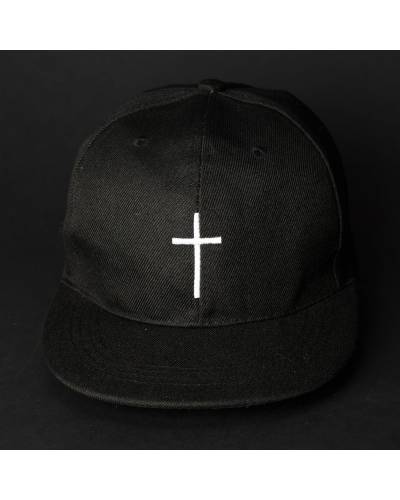 Снепбек мужской с вышивкой КРЕСТ черный