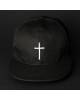 Снепбек мужской с вышивкой КРЕСТ черный