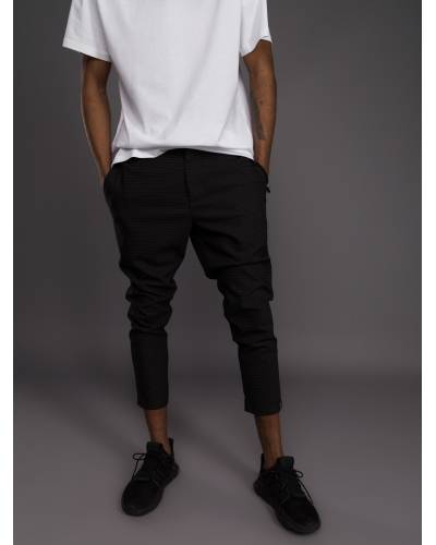 Штани чоловічі дрібна в клітку чорні