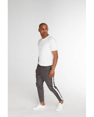 Men's trousers with gray stripes
