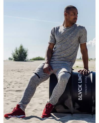 Футболка меланж из плотной ткани