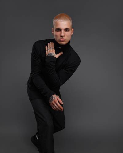 Гольф мужской с вышивкой Х черный