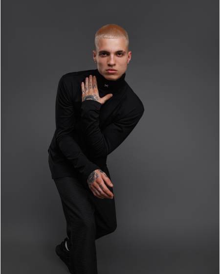 Гольф мужской с вышивкой Х черный