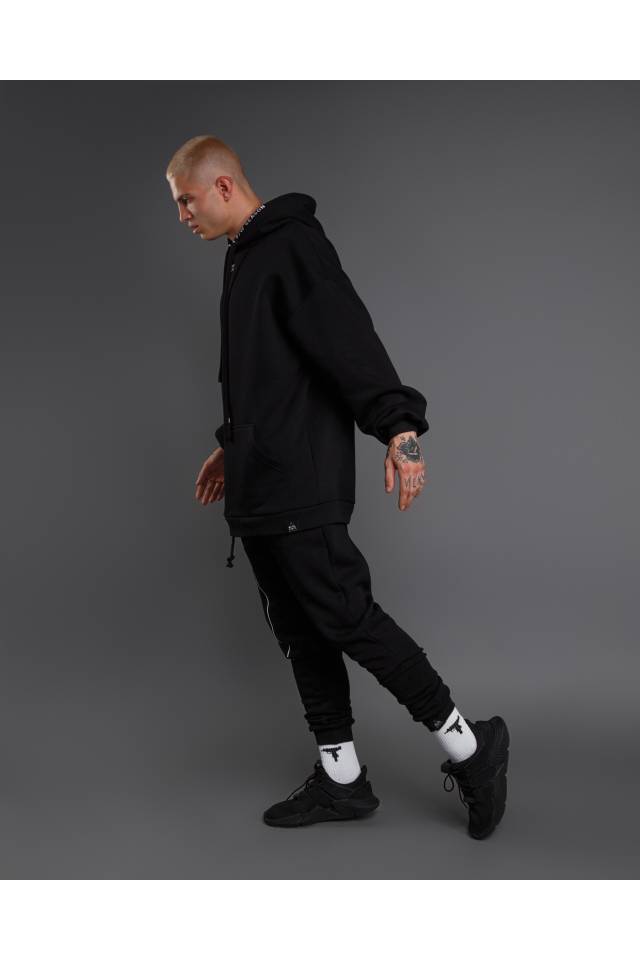 Худи мужское SYMBIOSIS теплое черное Black Limit купить в Киеве и Украине