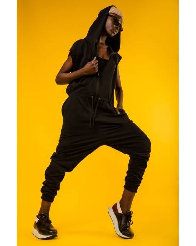 Комбинезон женский спортивный черный