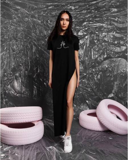 Dress with cuts black