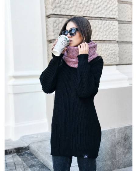 Scarf cowl women's knit pink