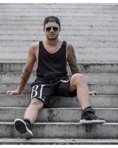 Шорты мужские принт Blvck черные