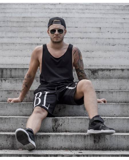 Print shorts men's Blvck black