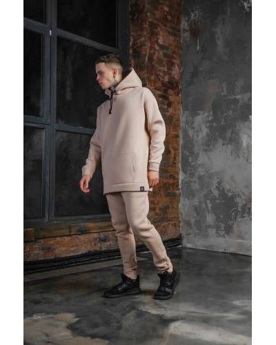 Pants men's fleece beige