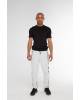 Men's sports pants with stitching and stripes grey