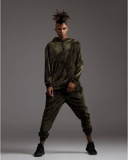 Штаны мужские велюр хаки