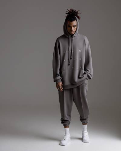 Oversize pants GENESIS for men lava gray