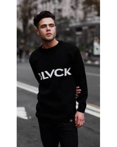 Свитер мужской вязаный BLVCK черный
