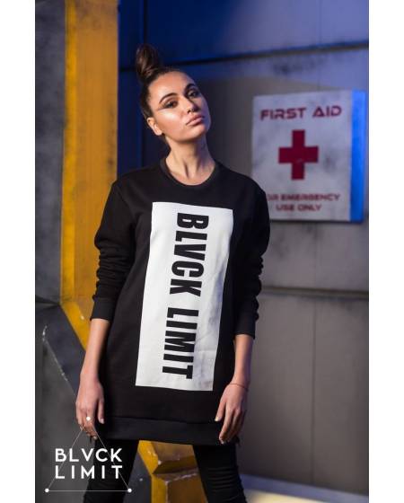 Світшоти жіночий Long принт Blvck Limit чорний