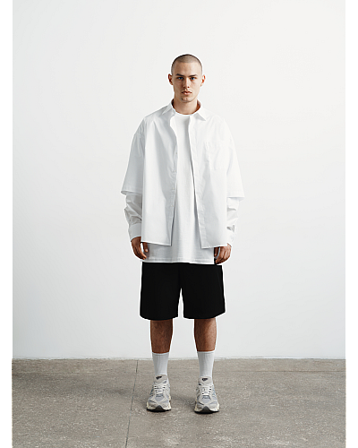 Shirt with Double sleeve white