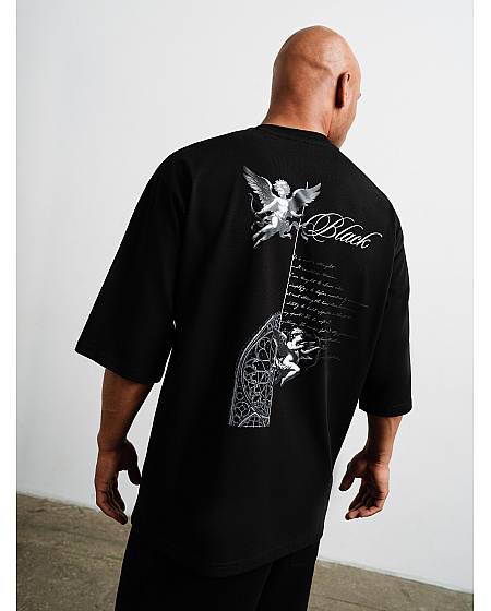 Футболка ANGELIC black из плотного хлопка