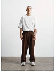 Брюки широкие Tailored rustic brown мужские