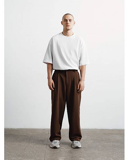 Брюки широкие Tailored rustic brown мужские