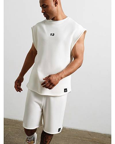 Set shorts + vest 13 STUDIO OFF WHITE