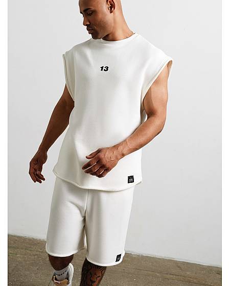 Set shorts + vest 13 STUDIO OFF WHITE