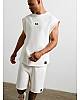 Set shorts + vest 13 STUDIO OFF WHITE