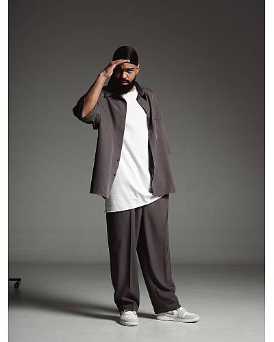 Брюки широкие со стрелкой Soft Graphite мужские