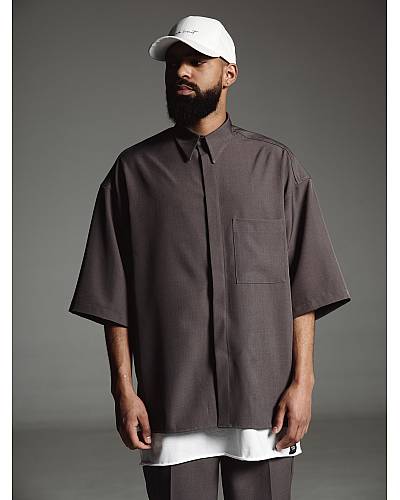 Сорочка oversize DIFFERENT ONE Soft Graphite чоловіча