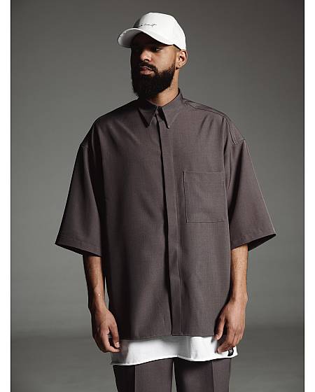 Сорочка oversize DIFFERENT ONE Soft Graphite чоловіча