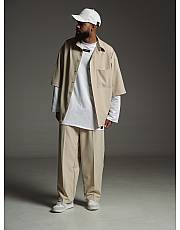 Рубашка oversize DIFFERENT ONE Macadamia мужская