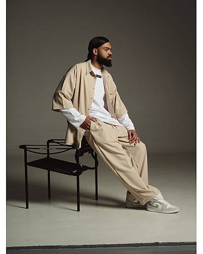 Брюки широкие со стрелкой Macadamia мужские