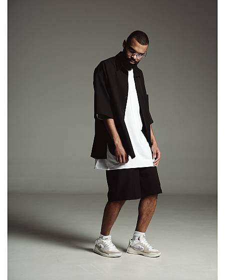 Set pants shorts with shirt oversize Onyx men's