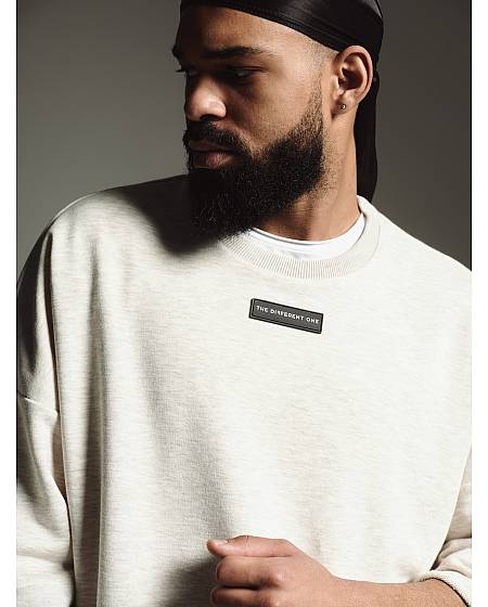 DIFFERENT ONE Melange Sand  men's t-shirt