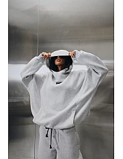 Сет c худи Platinum женский [HIGH NECK HOODIE / RELAXED fit WIDE joggers]