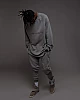 Штаны мужские OVERSIZE с вышивкой est. MMXIII серые