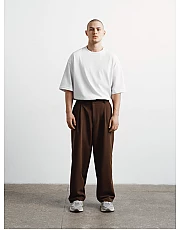 Брюки широкие Tailored rustic brown мужские