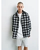 Рубашка oversize в клетку серая
