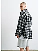 Рубашка oversize в клетку серая